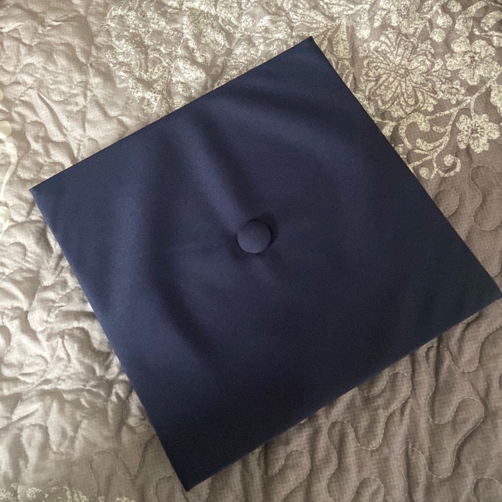 Matte Navy Grad Cap | used only once